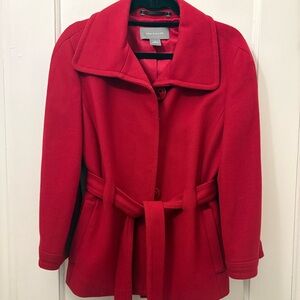 Red Ann Taylor Wool Coat